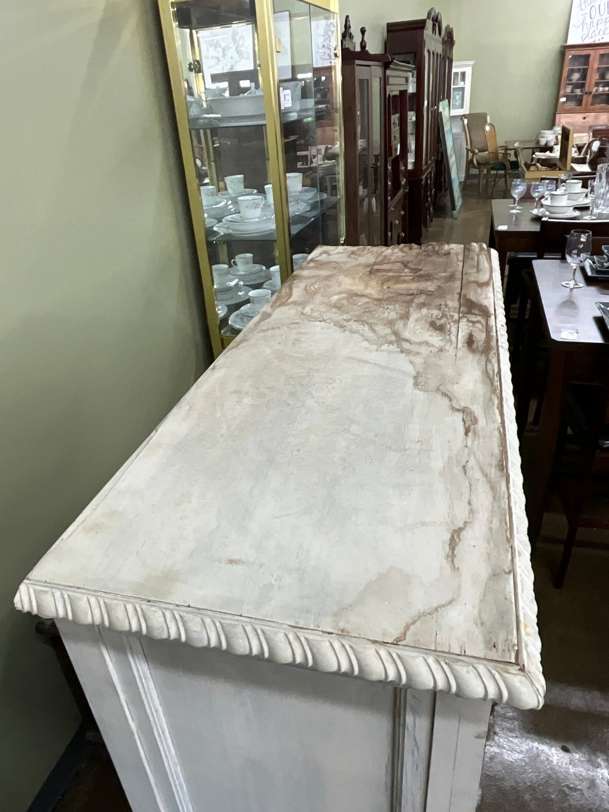Antique Painted Hutch Top