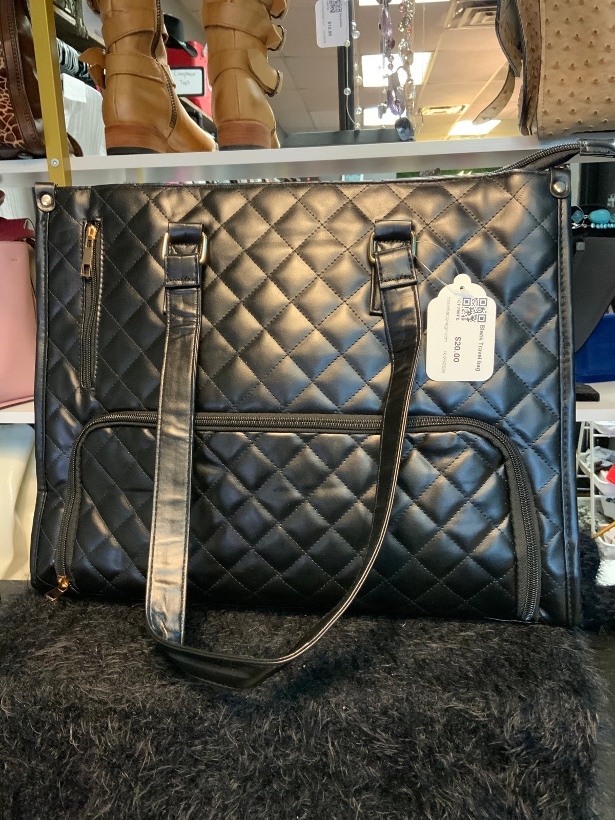 Black Travel bag with wallet 
