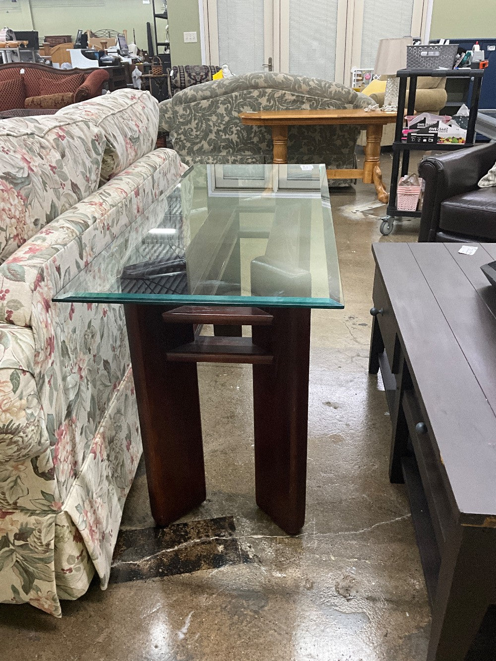 Sofa Table W/Glass Top
