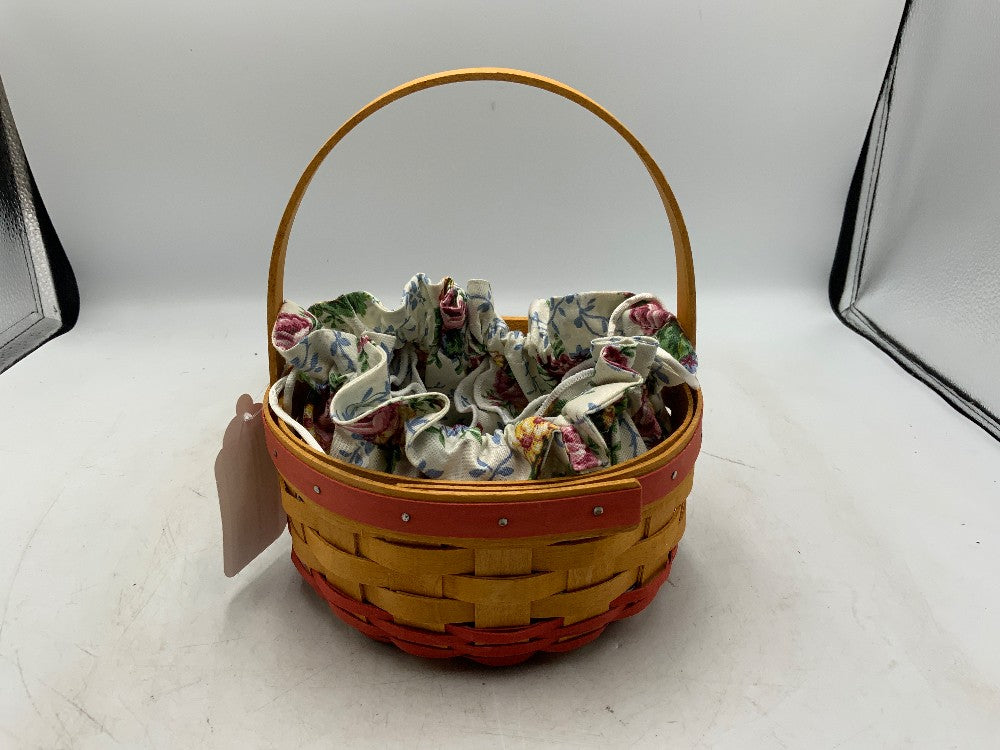 Longaberger 1998 Basket w/ Jewelry Pouch