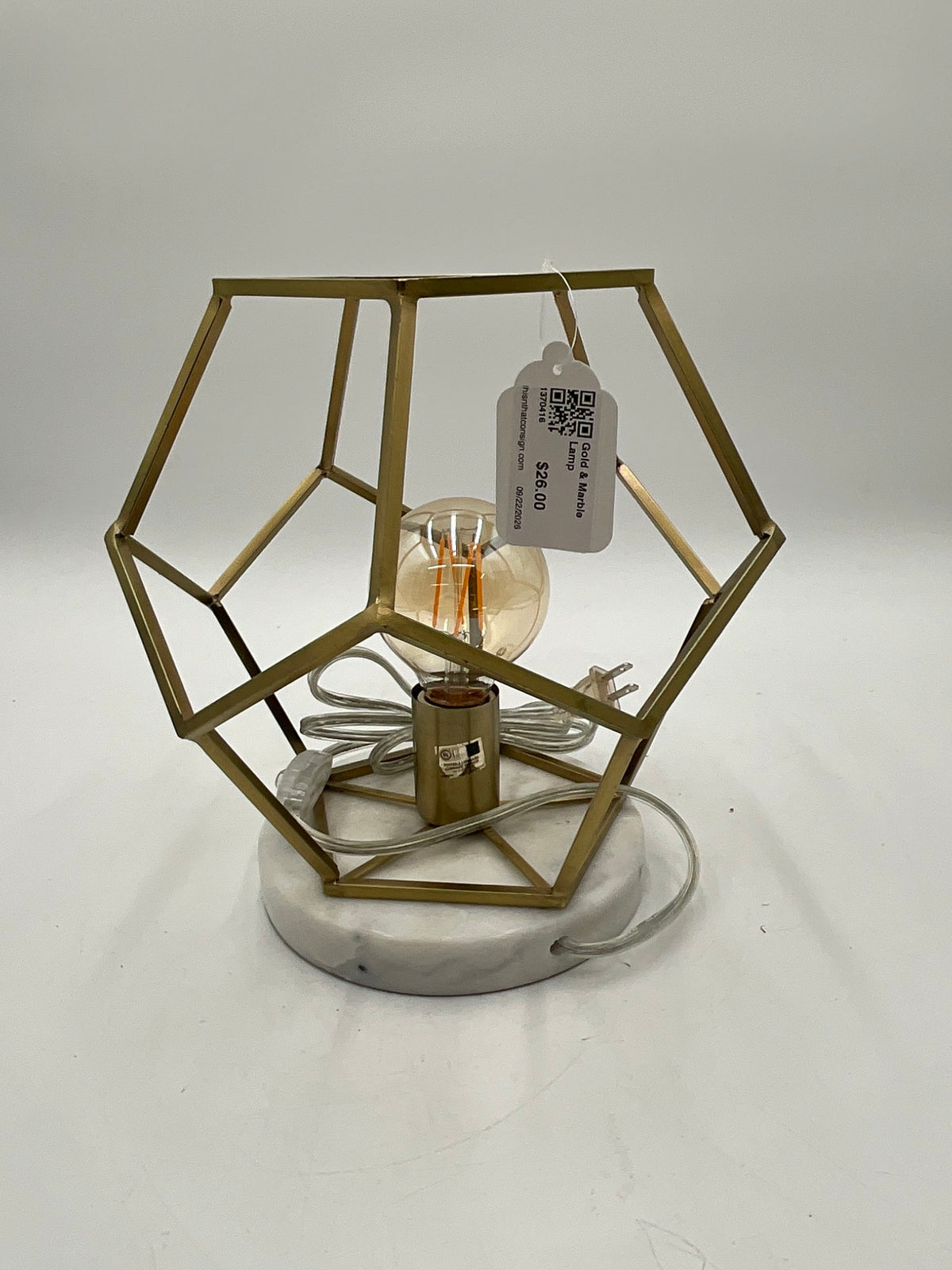 Gold & Marble Lamp