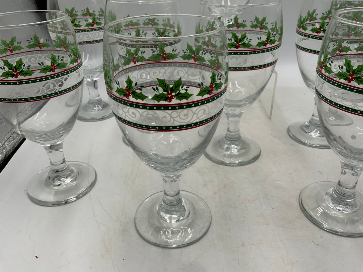 Holly Goblets - Set of 10