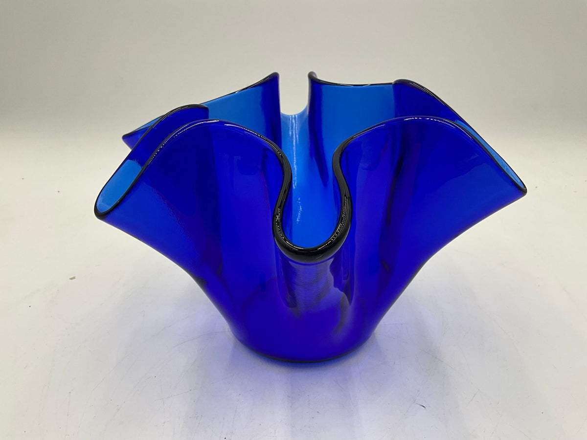 Blue Ruffle Bowl