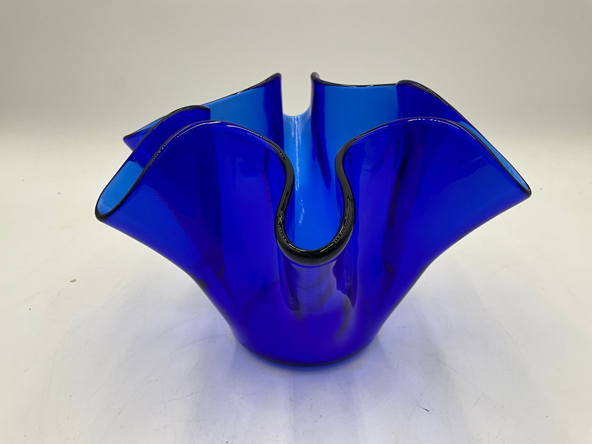 Blue Ruffle Bowl