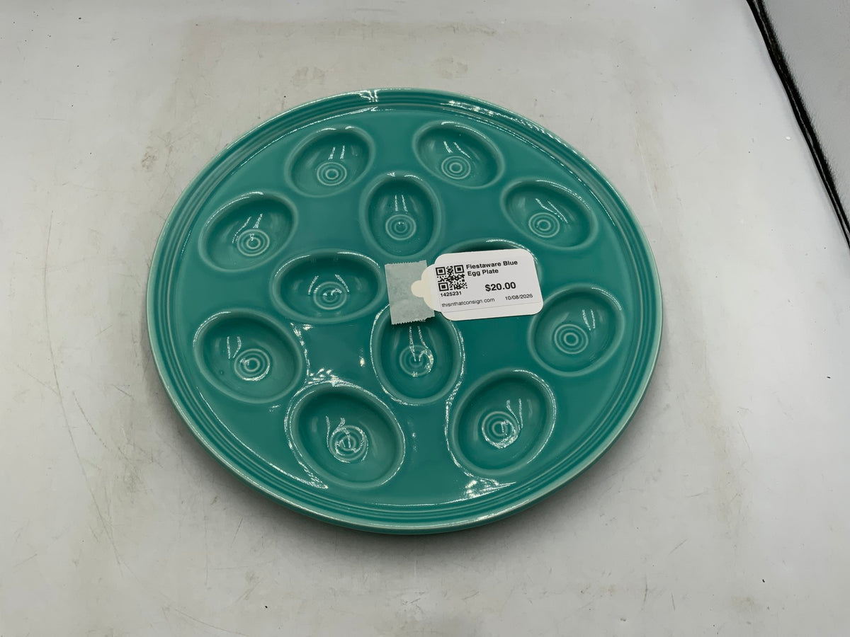 Fiestaware Blue Egg Plate