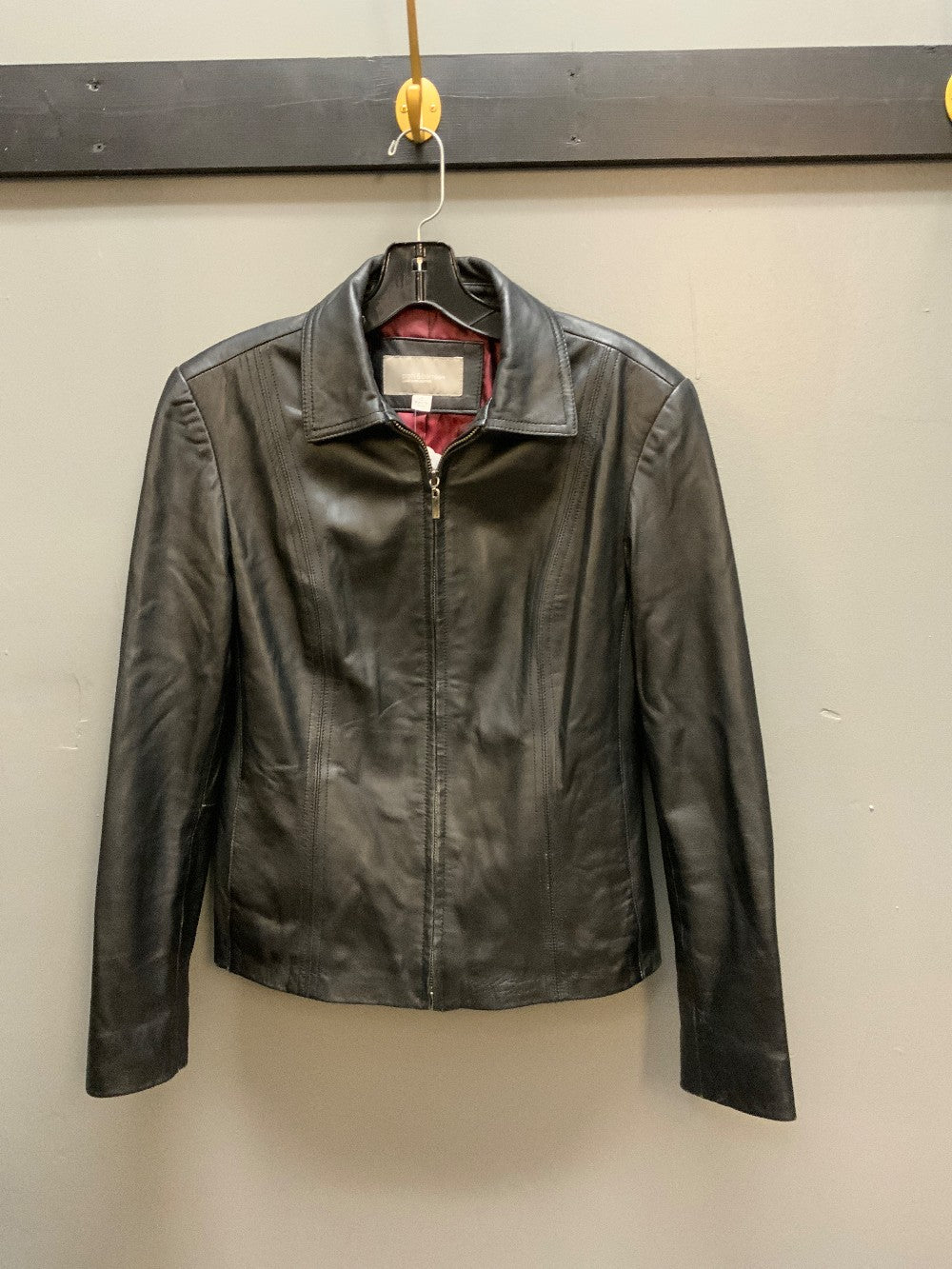 Croft & Barrow Black Leather Jacket Sz. Small