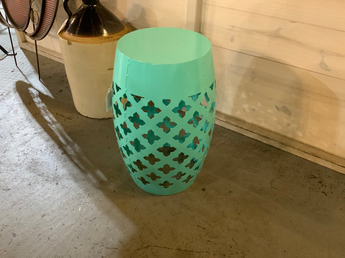 Sm Blue Drum Table