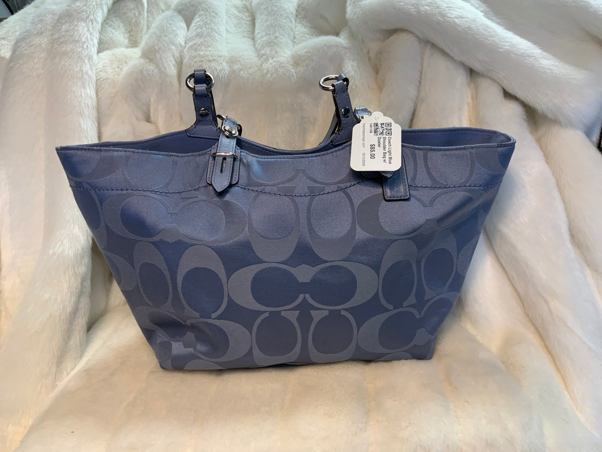 Coach Light Blue Shoulder Bag w/ Duster