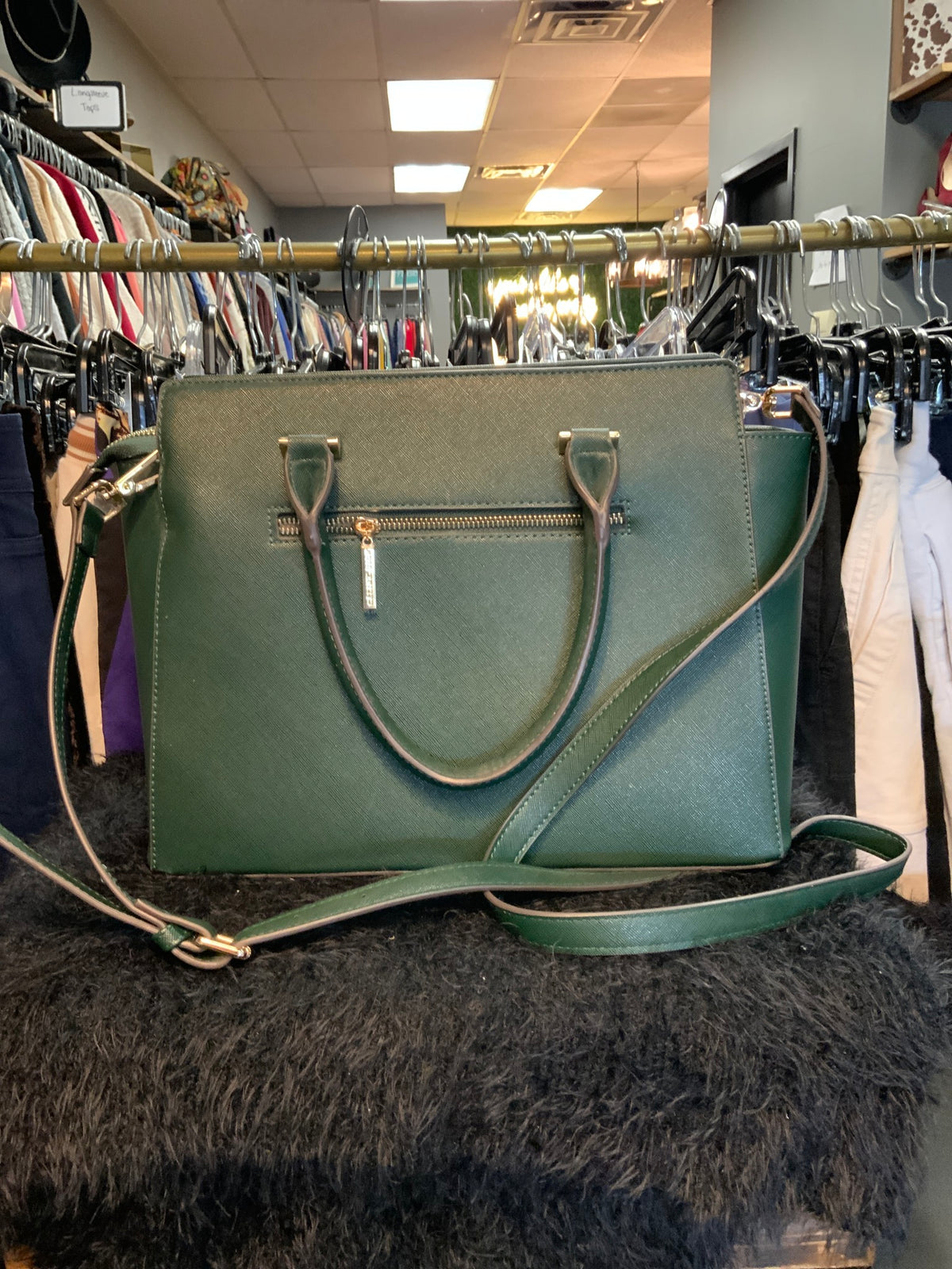 Celine Dion Green Handbag