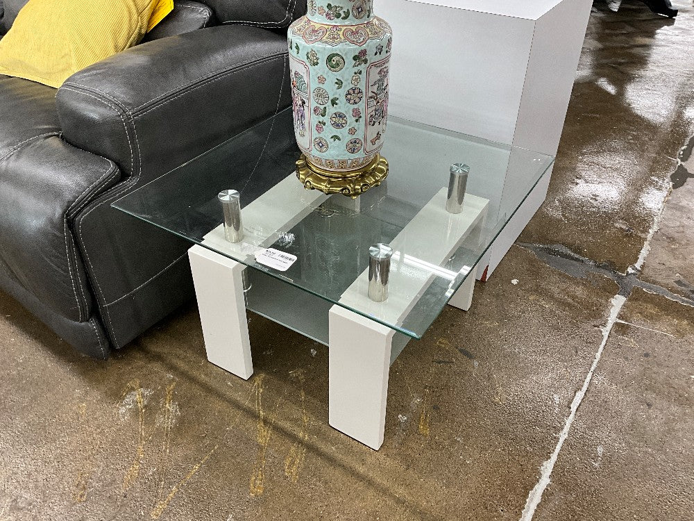 Glass Top Modern End table