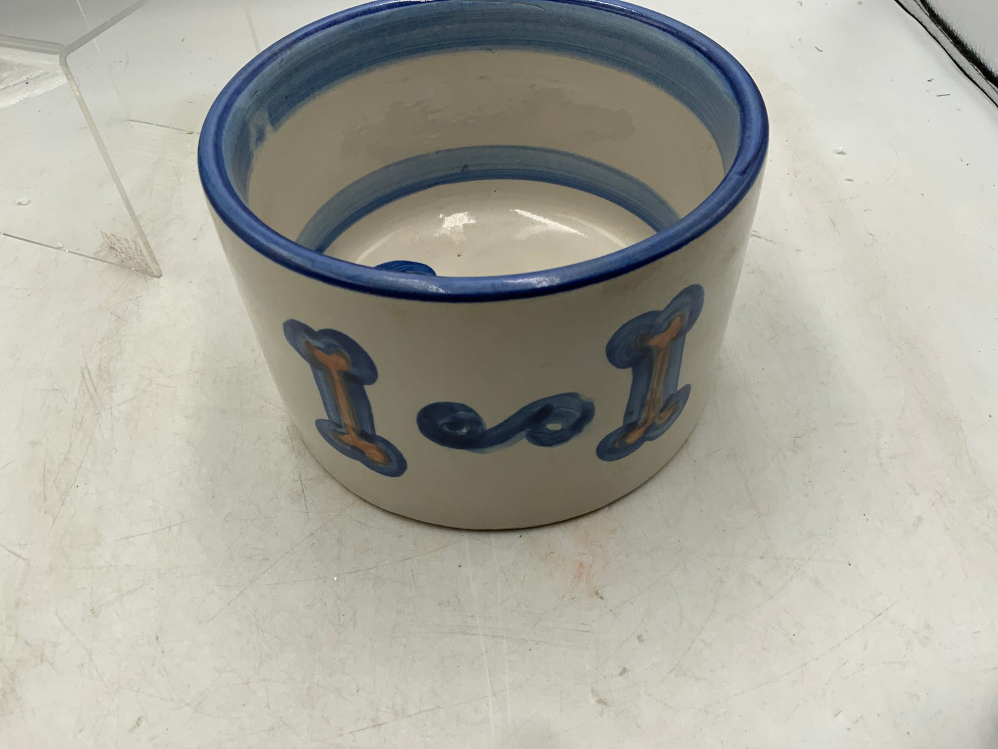 MA Hadley Pottery Dog Bowl