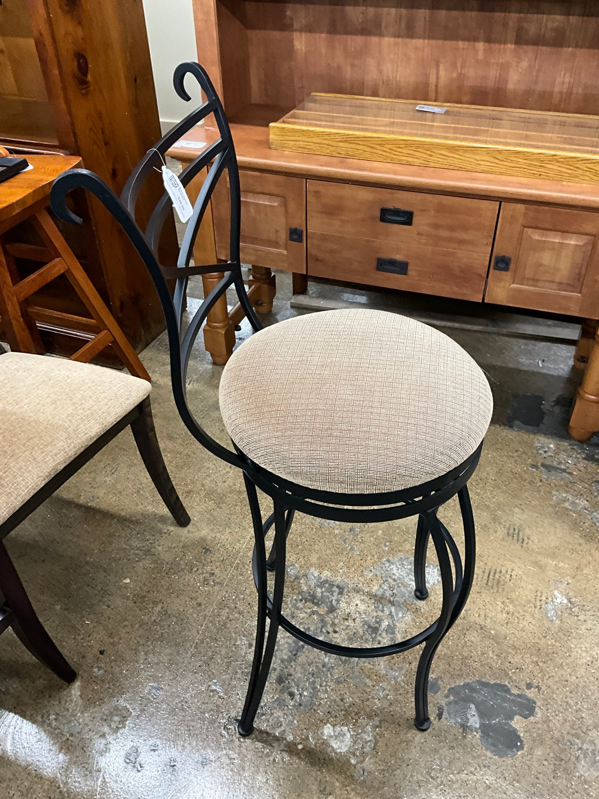 Black Swivel Barstool
