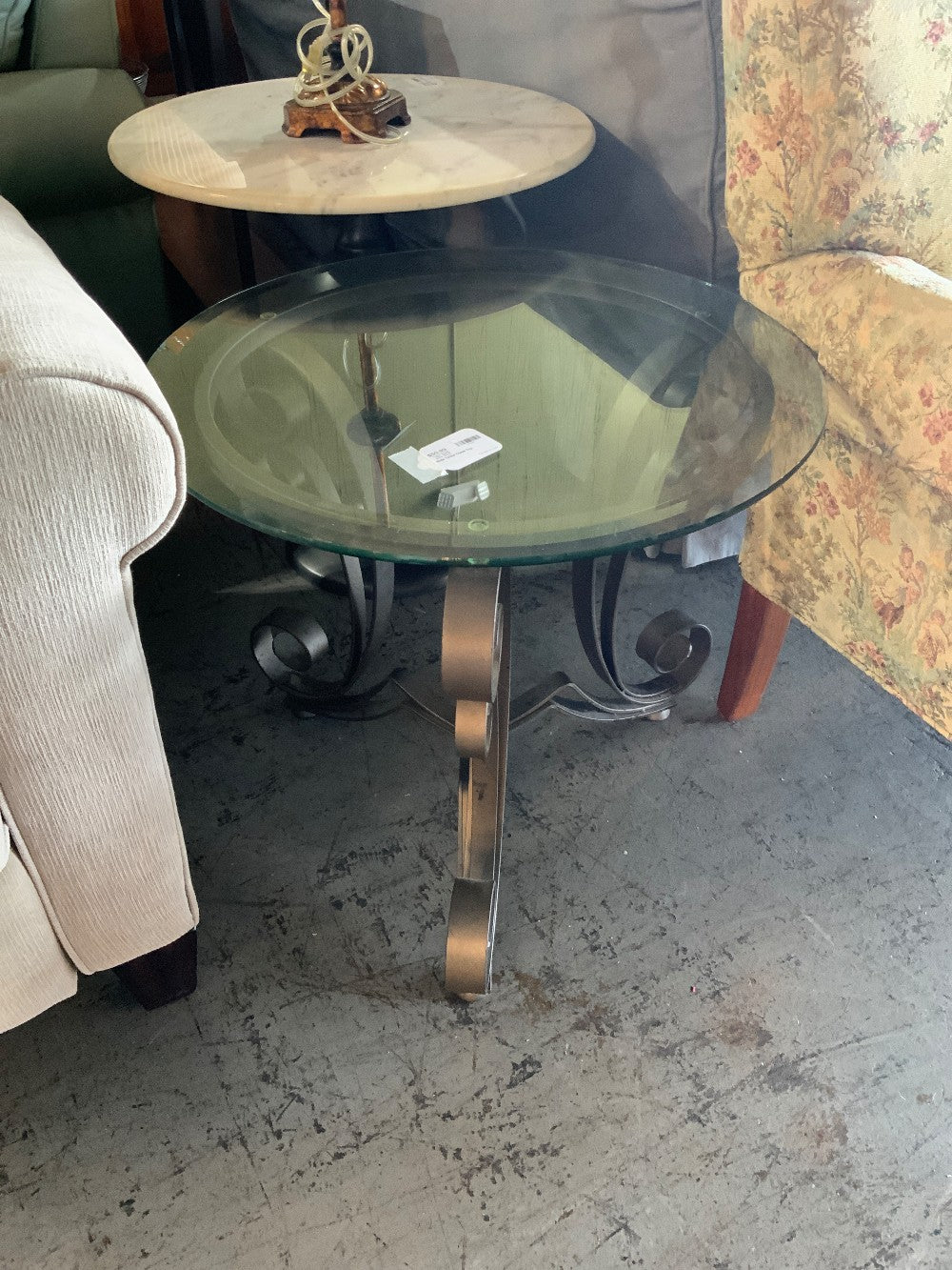 Side Table Glass Top