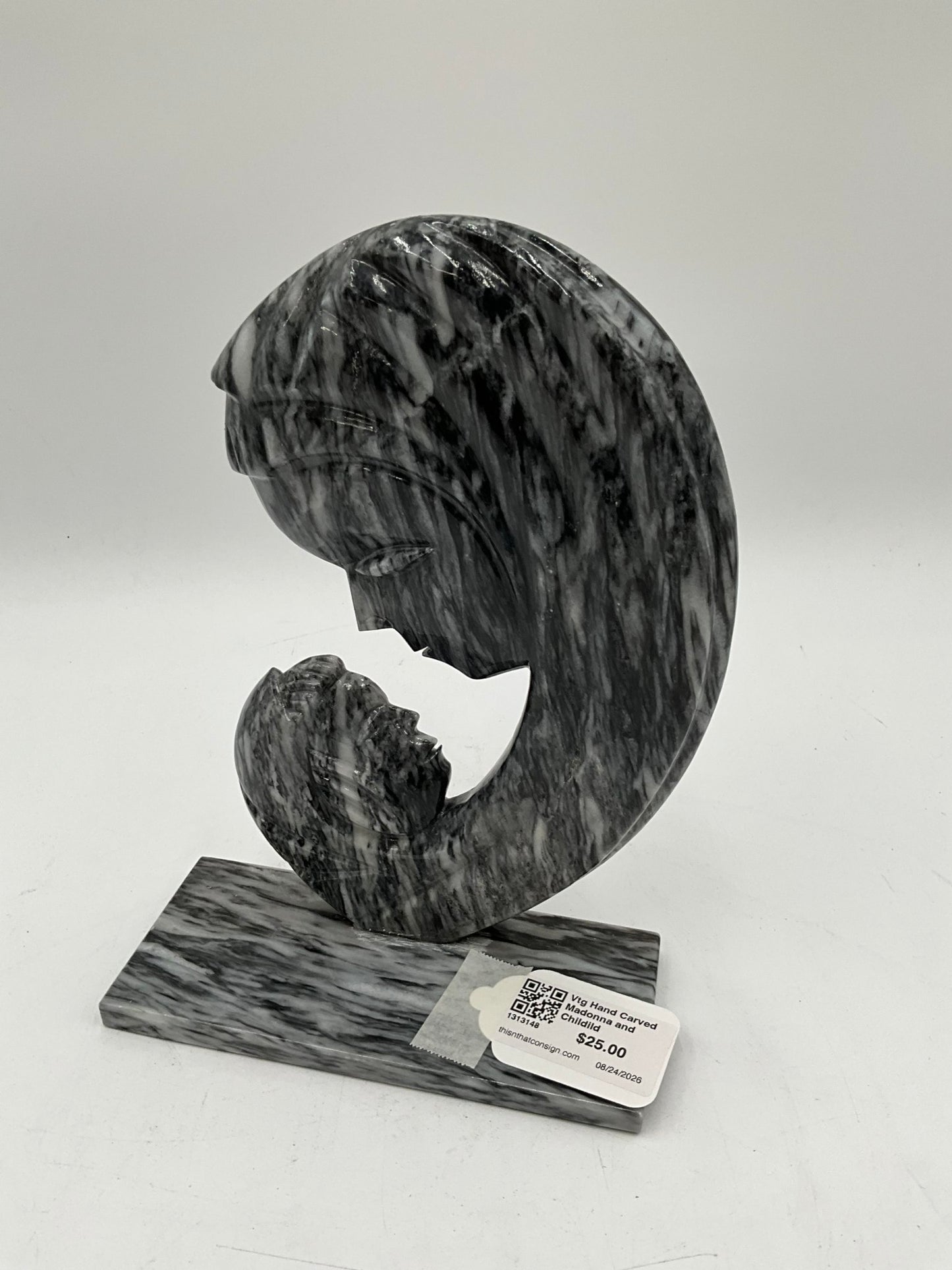 Vtg Hand Carved Madonna and Childild
