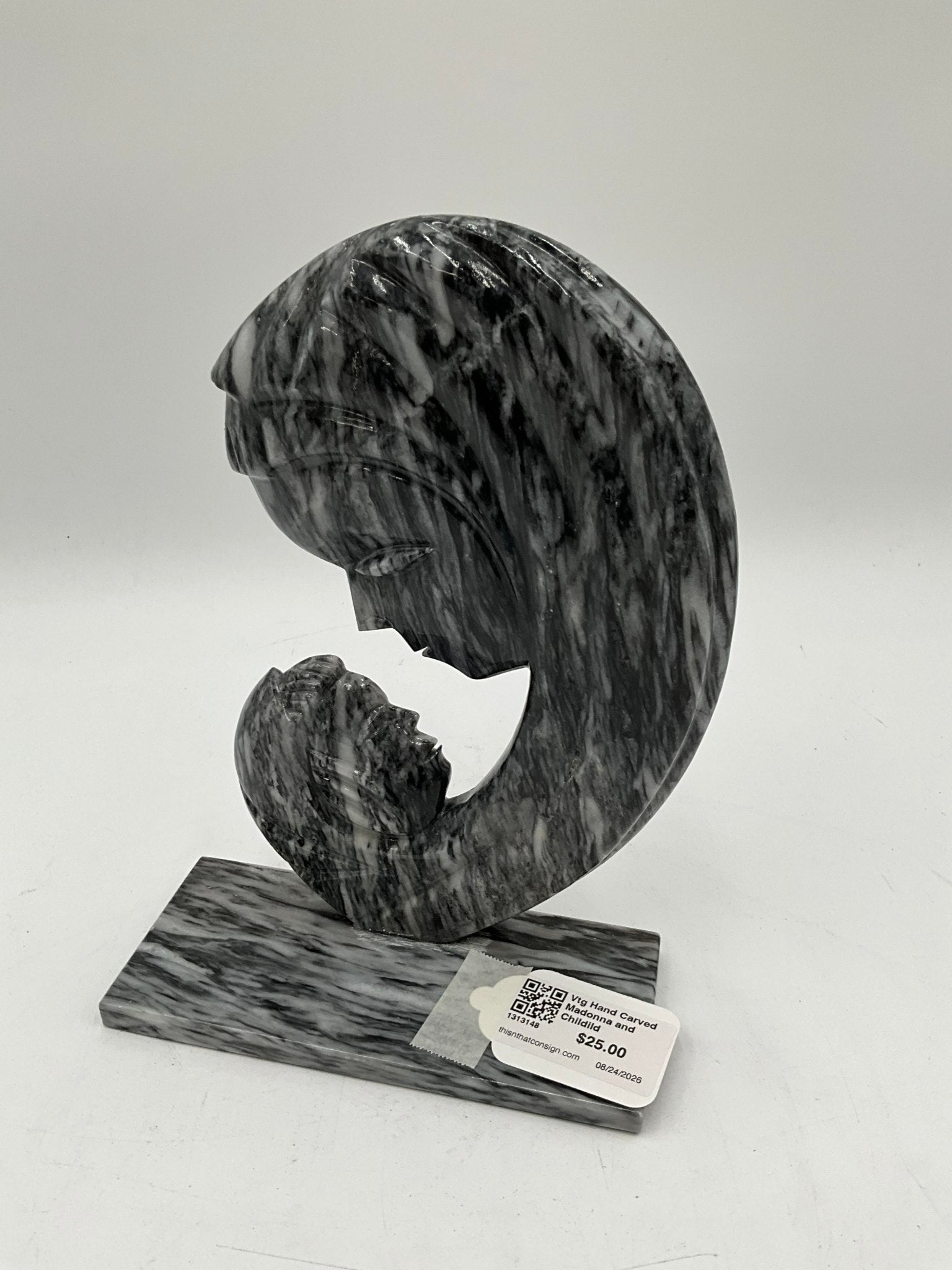 Vtg Hand Carved Madonna and Childild