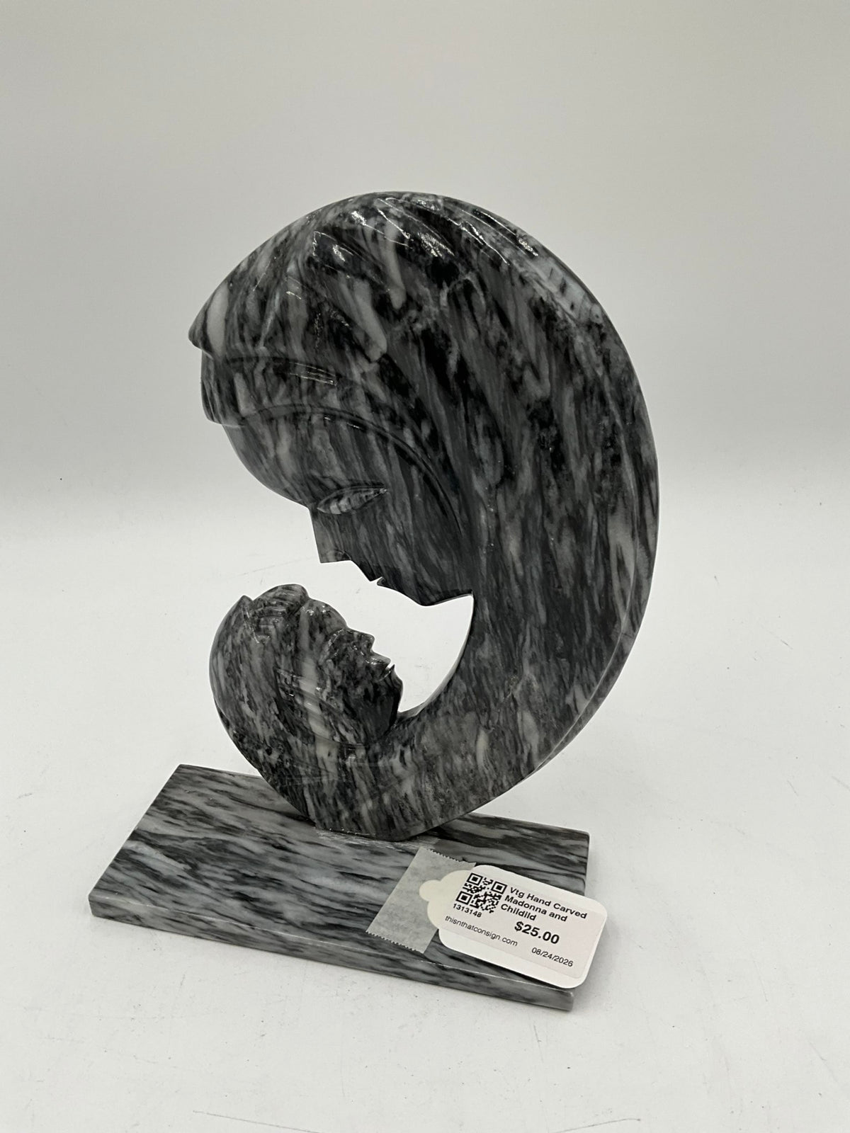 Vtg Hand Carved Madonna and Childild