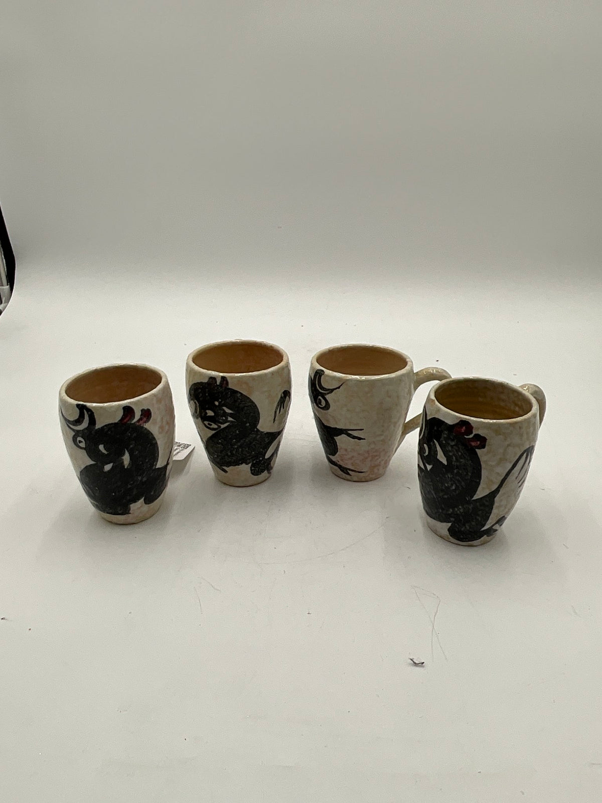 Vtg. Hand Painted Espana By Toledo Ceramic Mug 4pc Set 