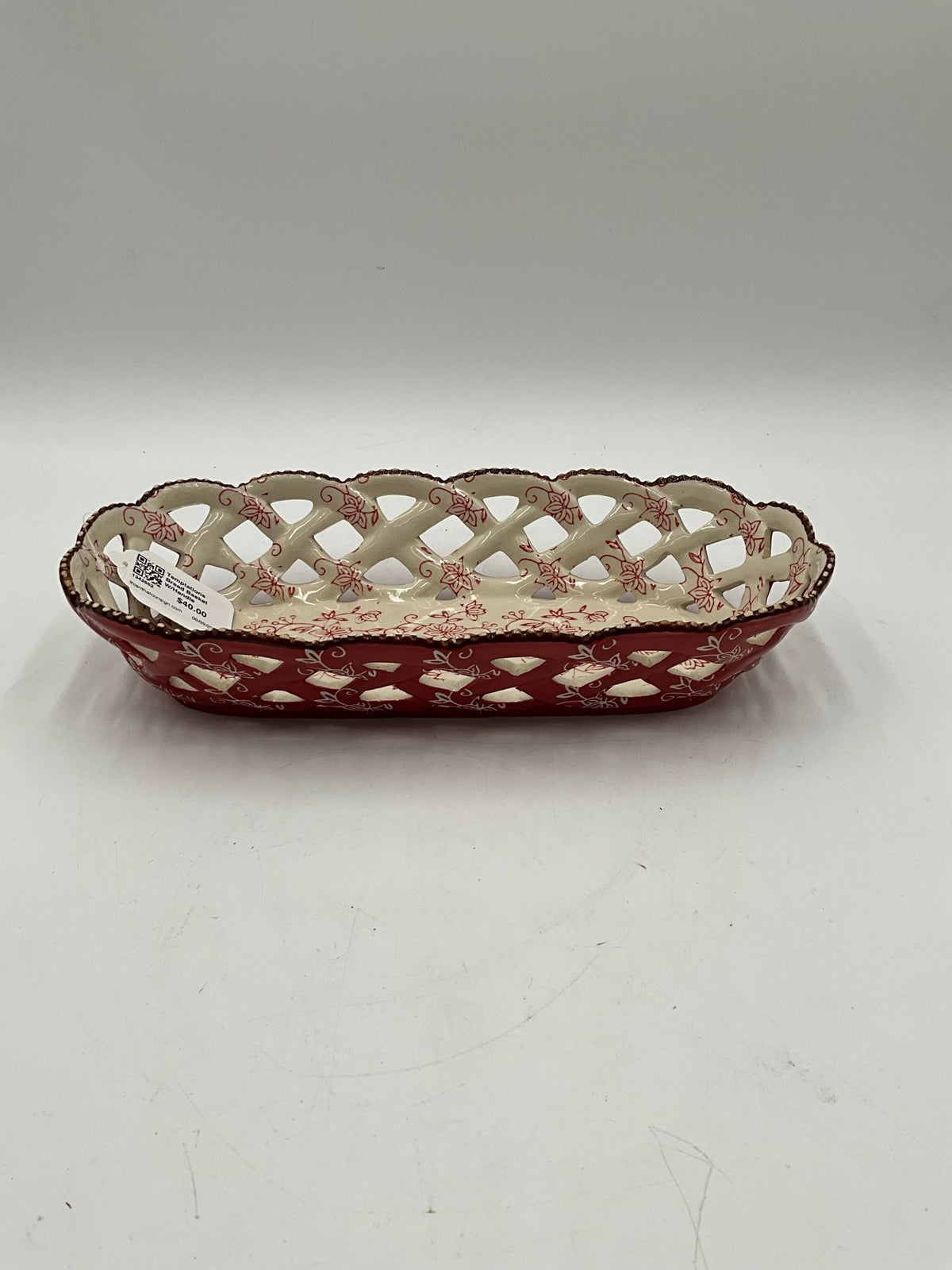 Temptations Bread Basket W/Handle