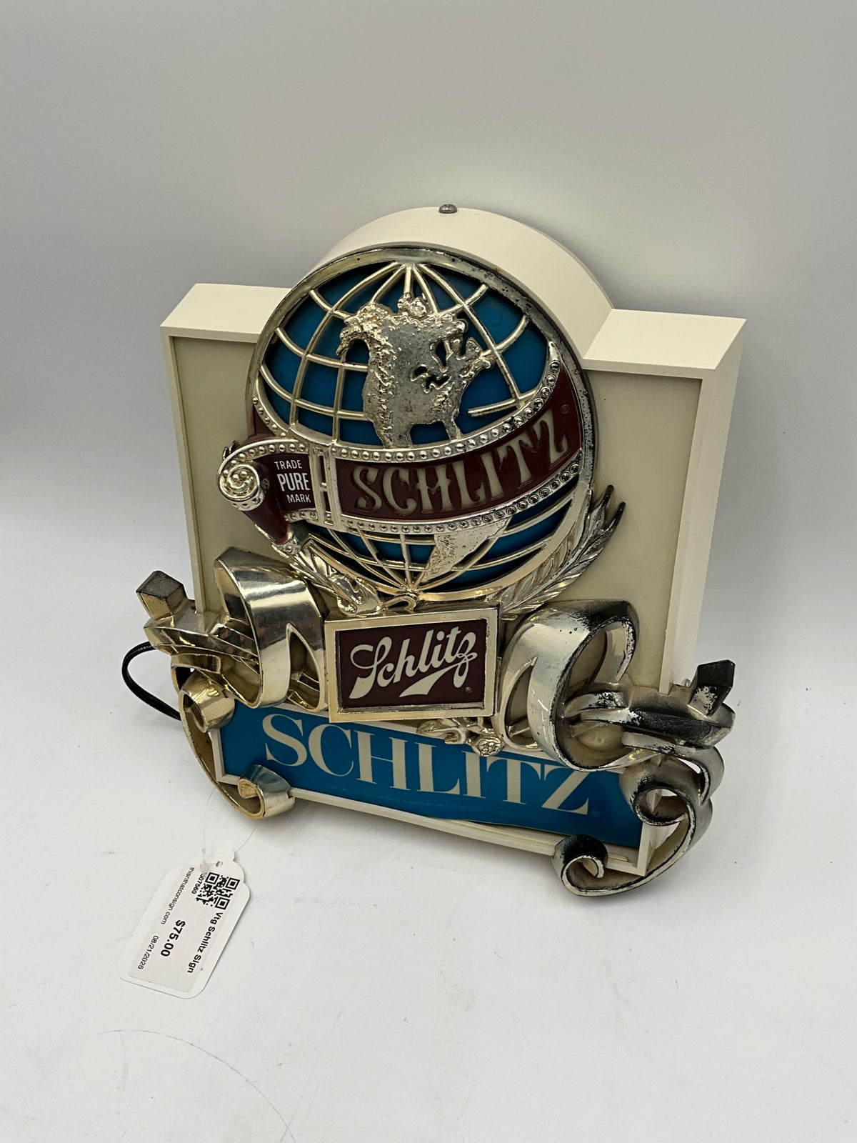 Vtg Schlitz Sign