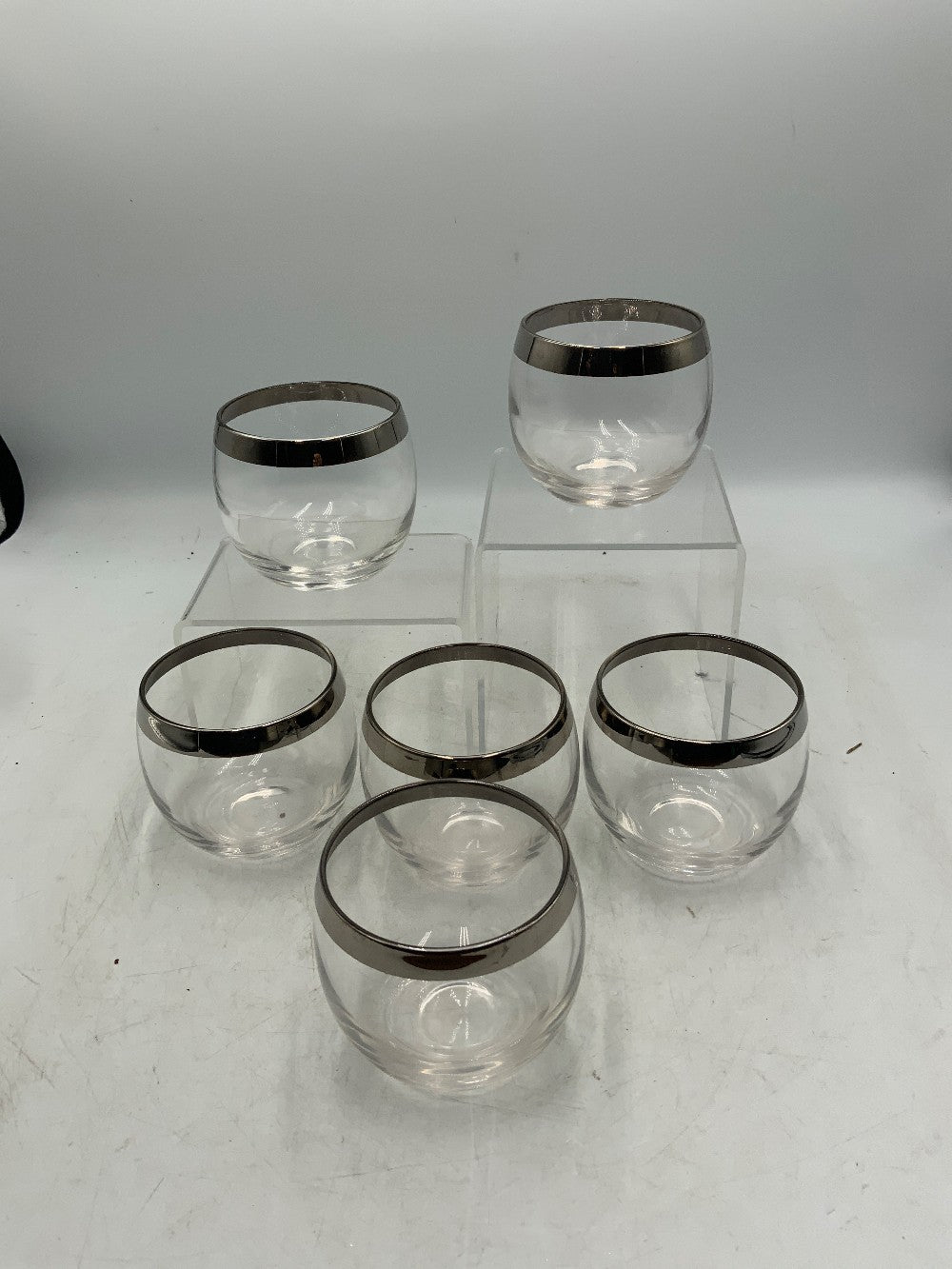 Vtg Dorothy Thorpe Roly Poly Glasses Set of 6