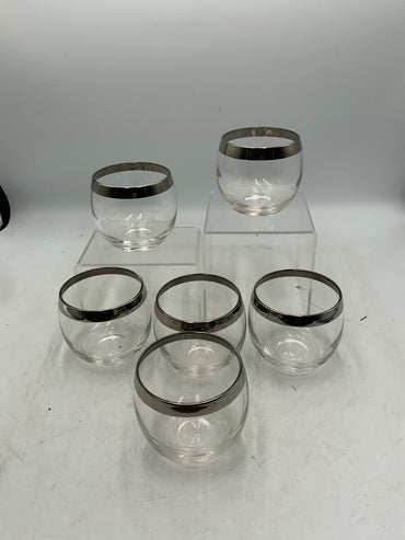 Vtg Dorothy Thorpe Roly Poly Glasses Set of 6