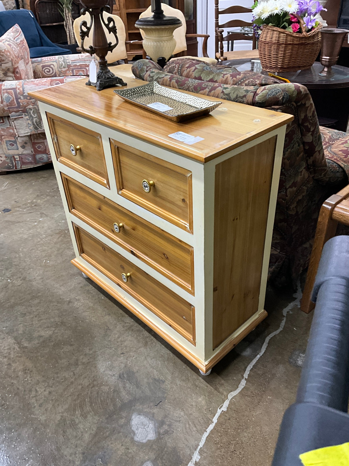 4 Drawer Wood Cabinet