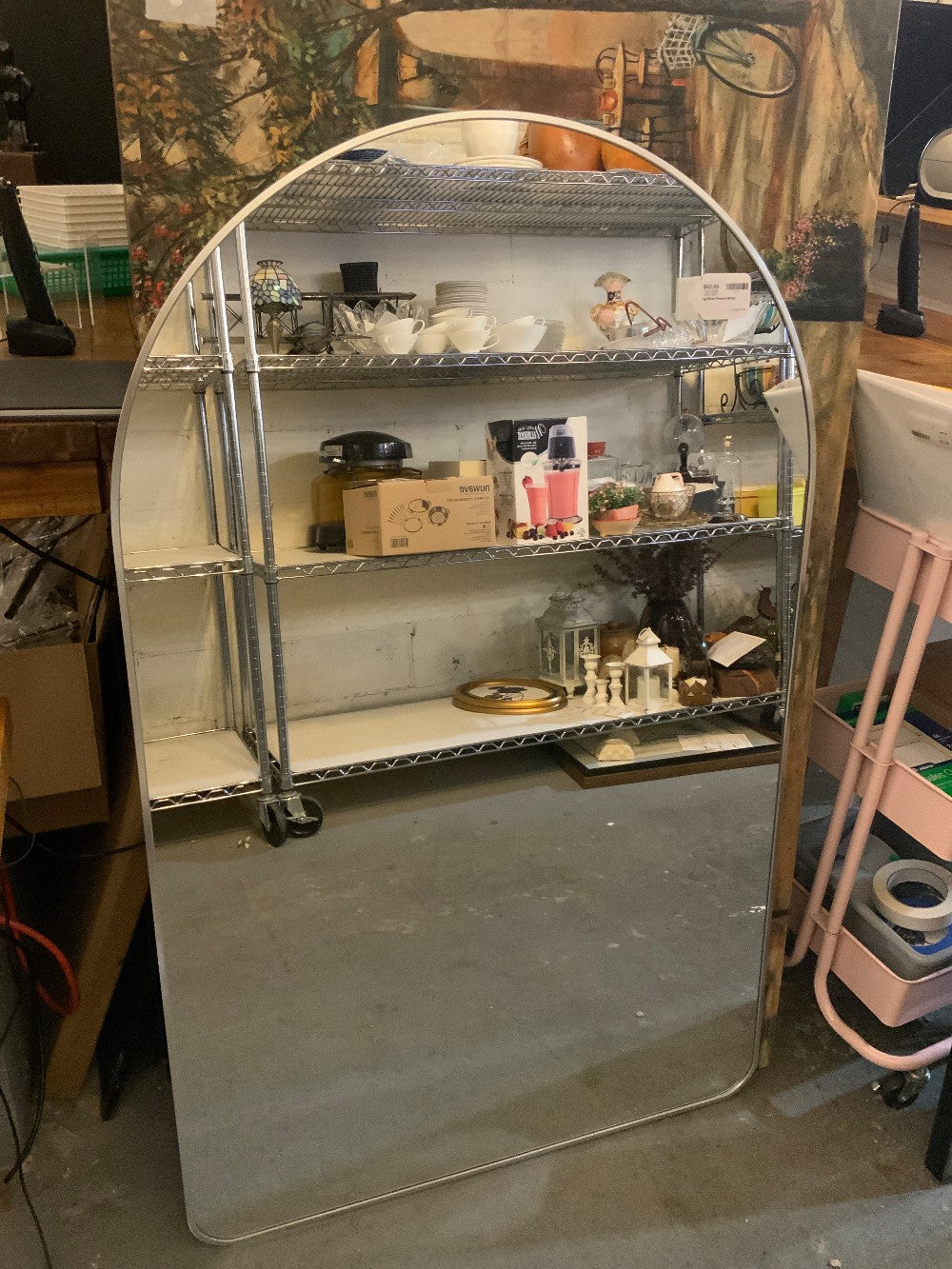 Lg Silver Frame Mirror