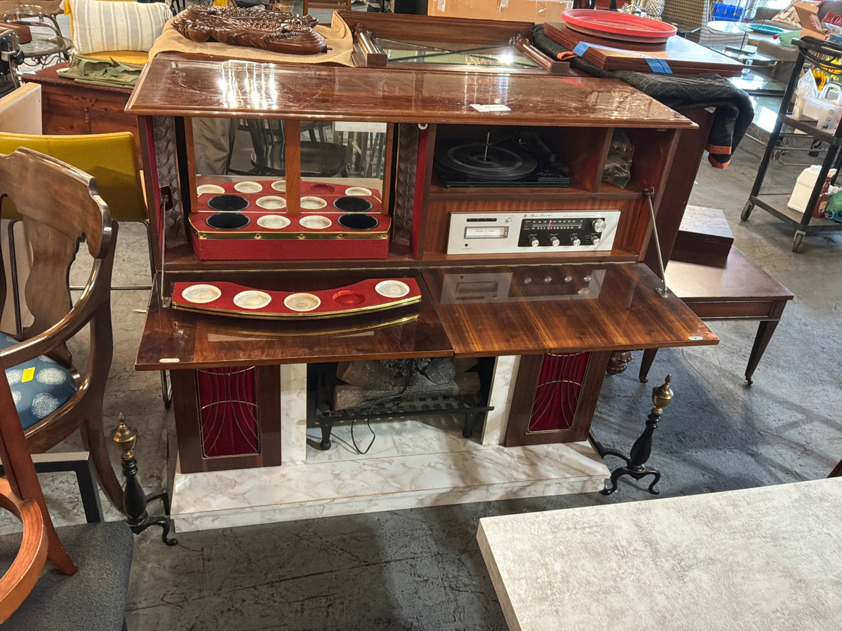 1960's Koronette Stereo Fireplace MCM