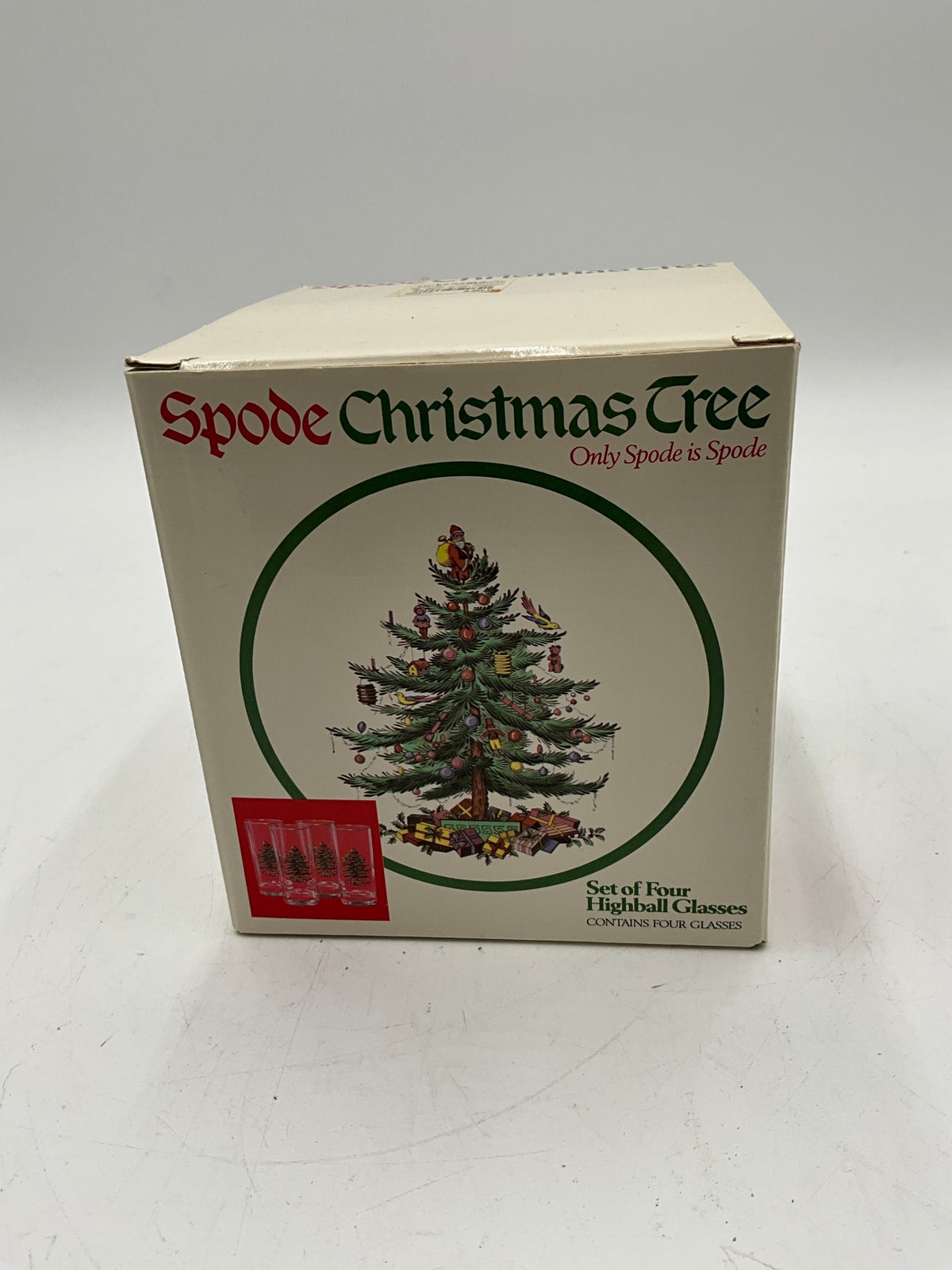 NIB Spode Christmas Tree  Highball Glass Set