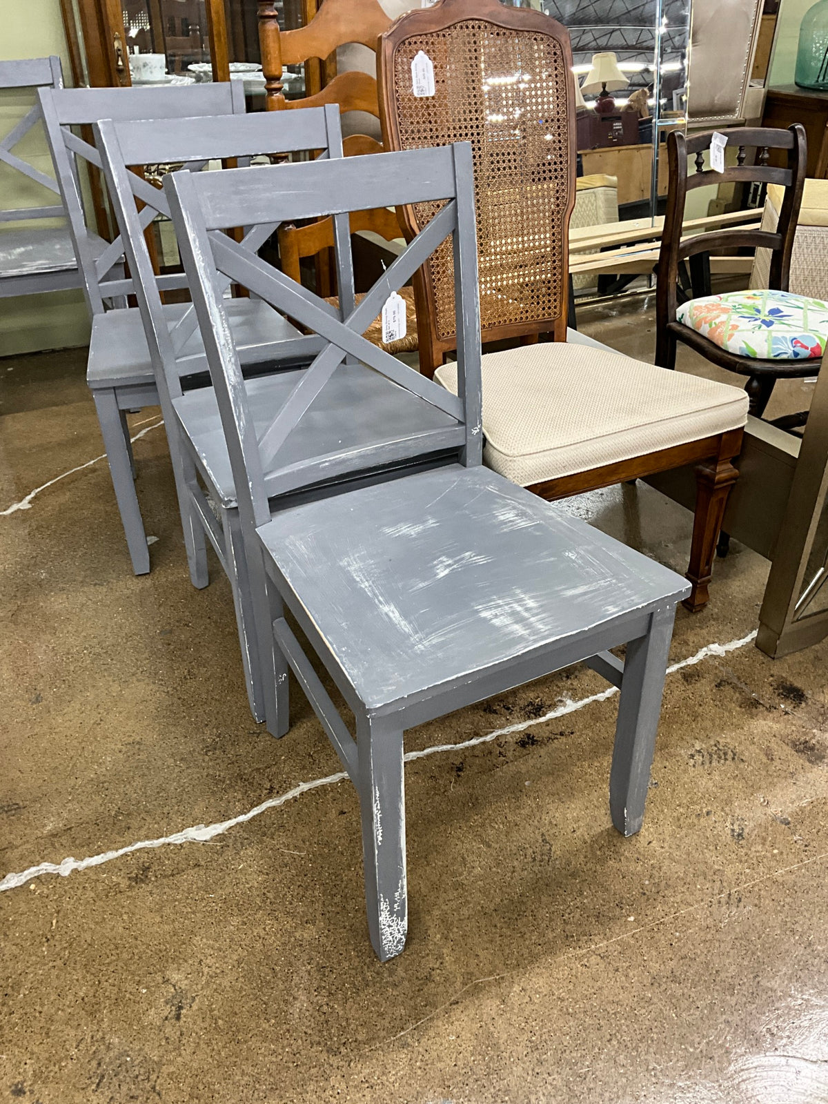 Grey Dining Chair Set of 4