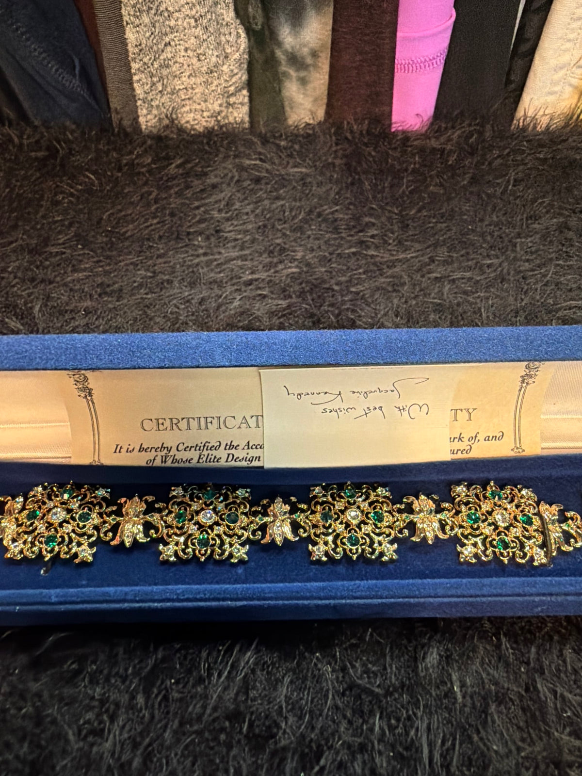 Camrose & Kross Gold/Green Bracelet
