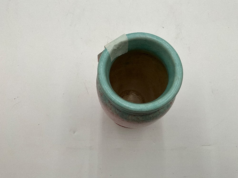 Pink & Blue Roseville Tourmaline Pottery Vase