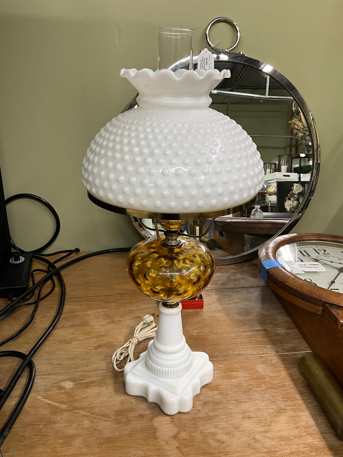 Milk Glass Lamp