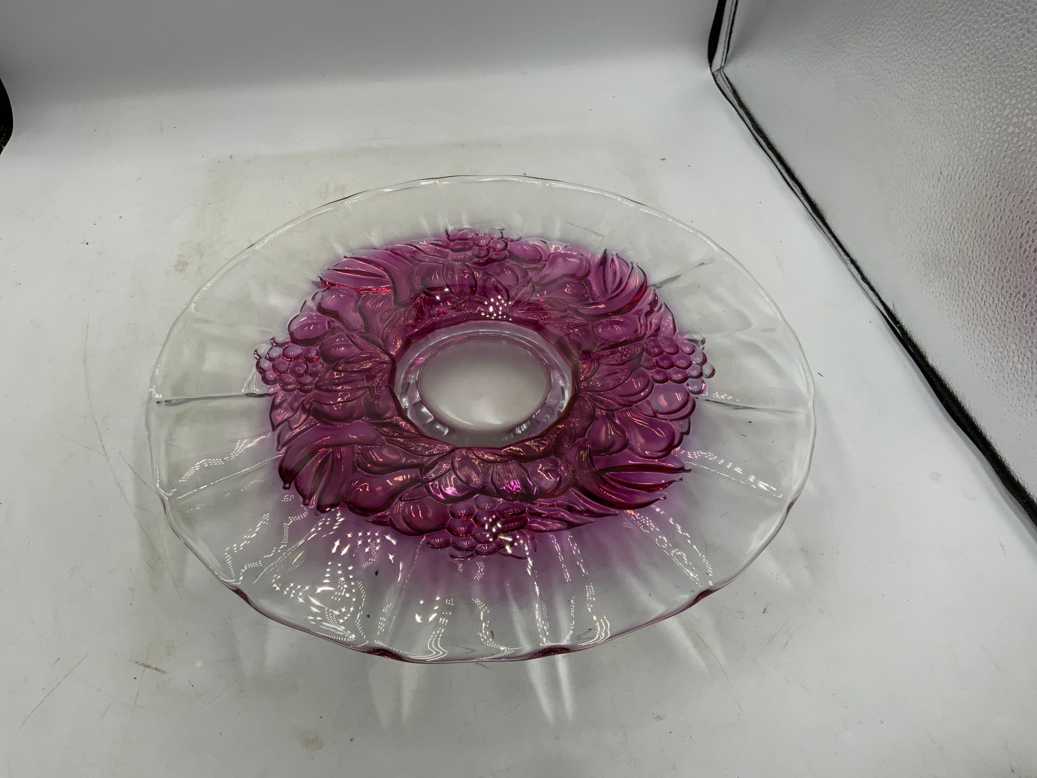 Indiana Glass Cranberry Glass Plate