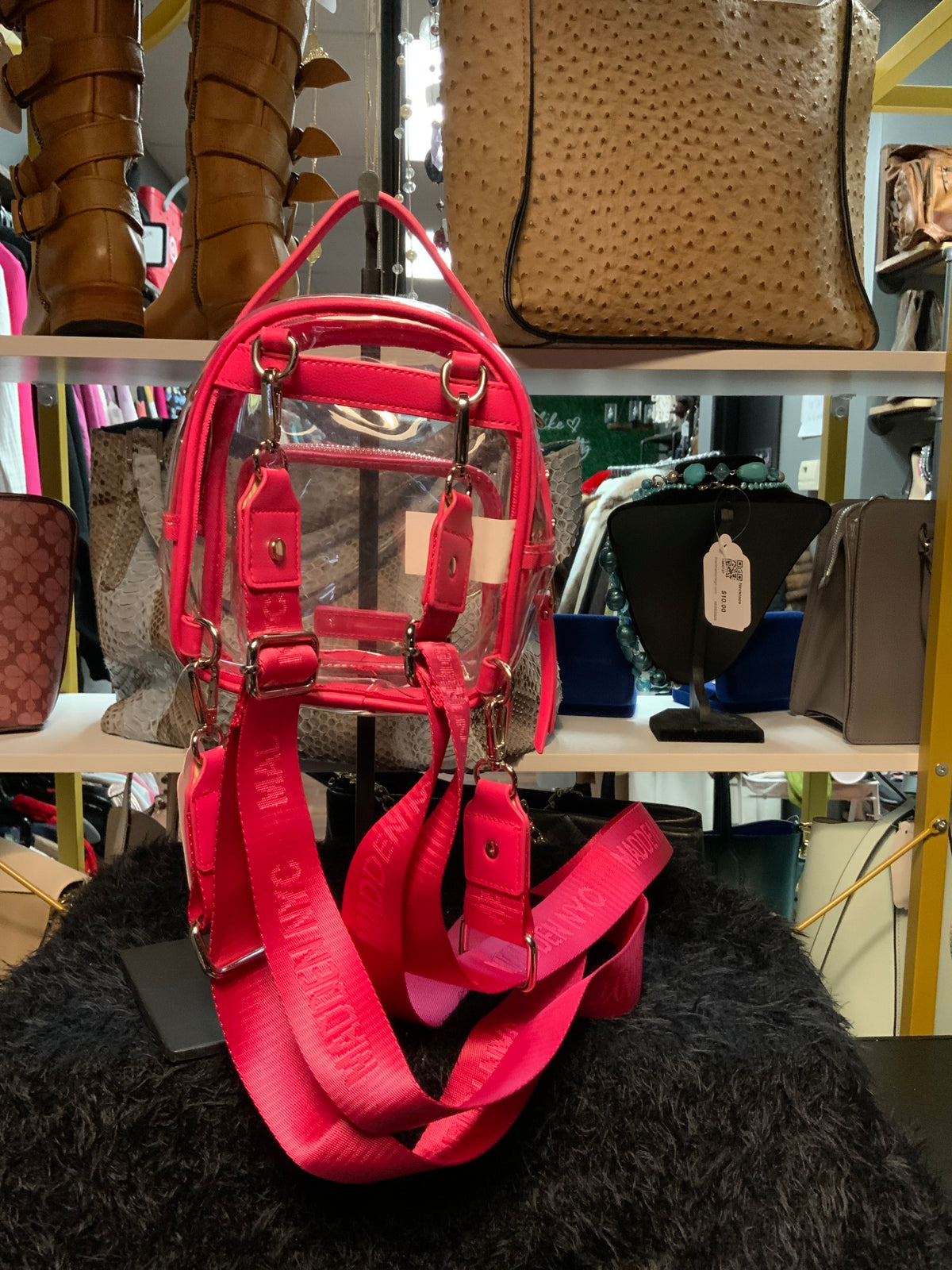 Madden Clear & Pink Backpack