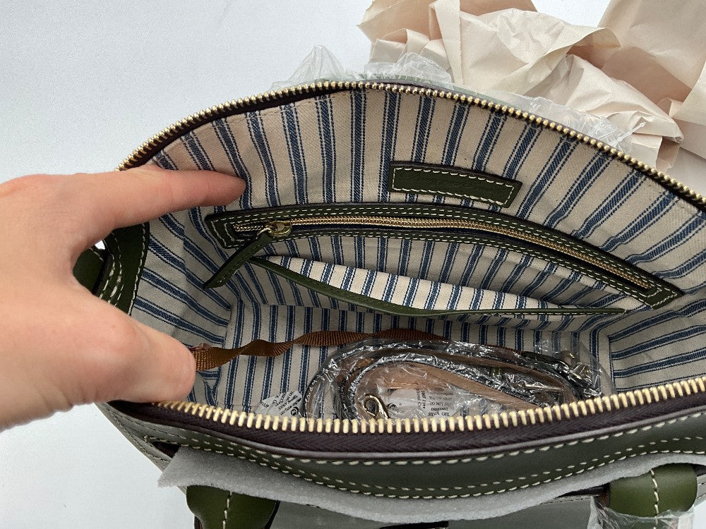 NWT! Dooney & Bourke Olive Domed Satchel