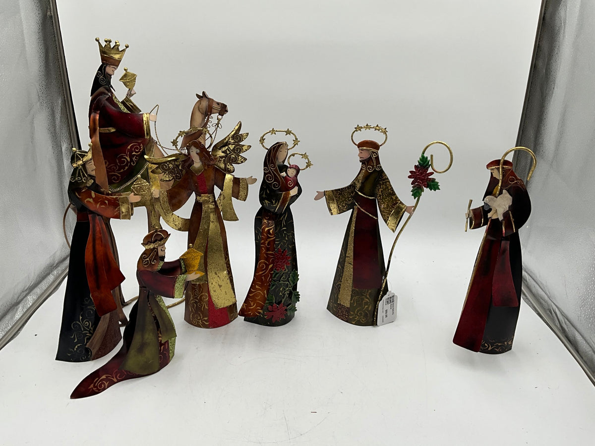 7pc Metal Nativity Scene