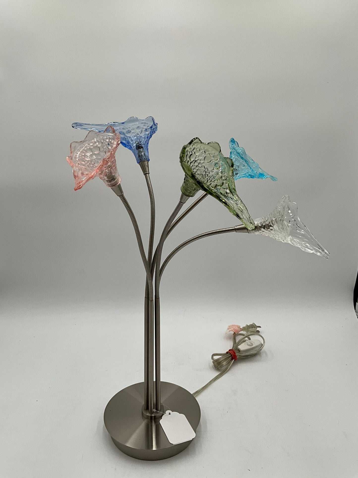 Blown Glass Silver Lamp
