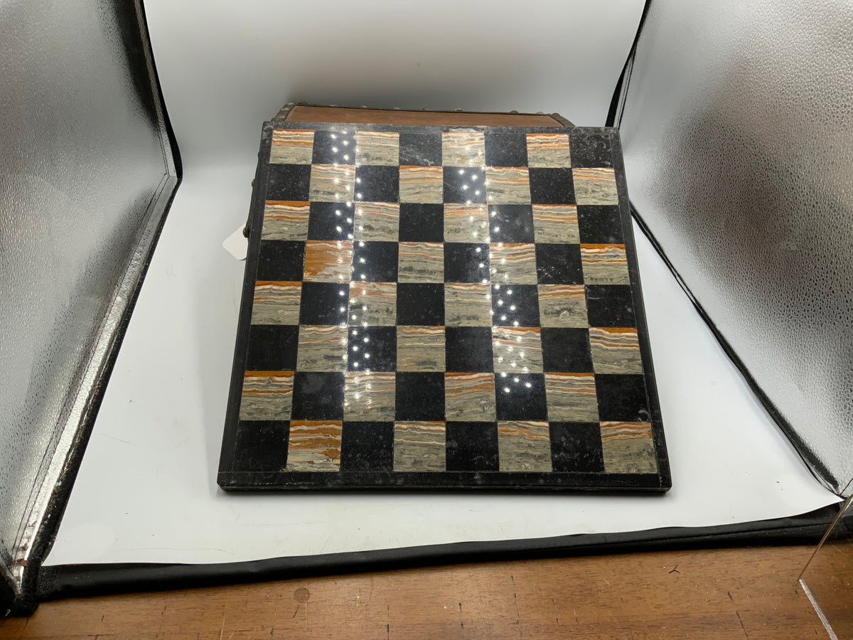 Marble Chess Board with Wood Box