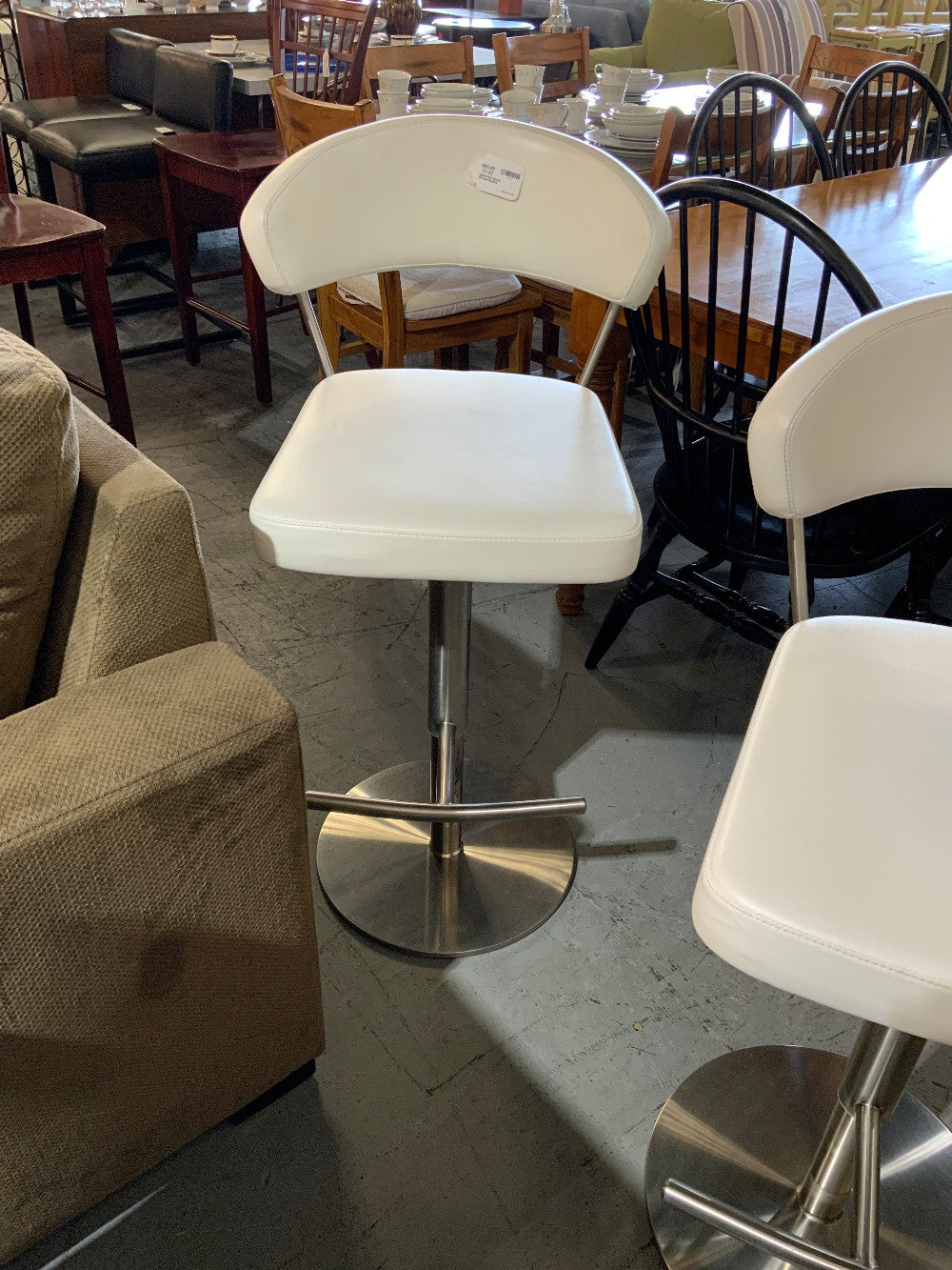 Island Bar Stools White/Chrome