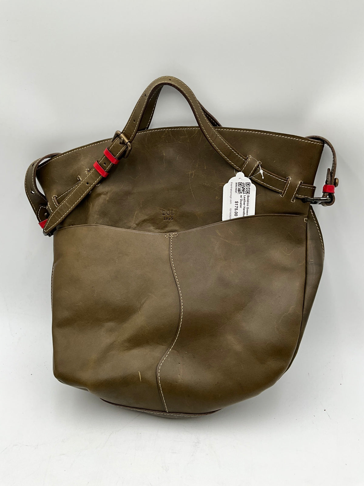 Boldrini Green Leather Handbag w/ Duster