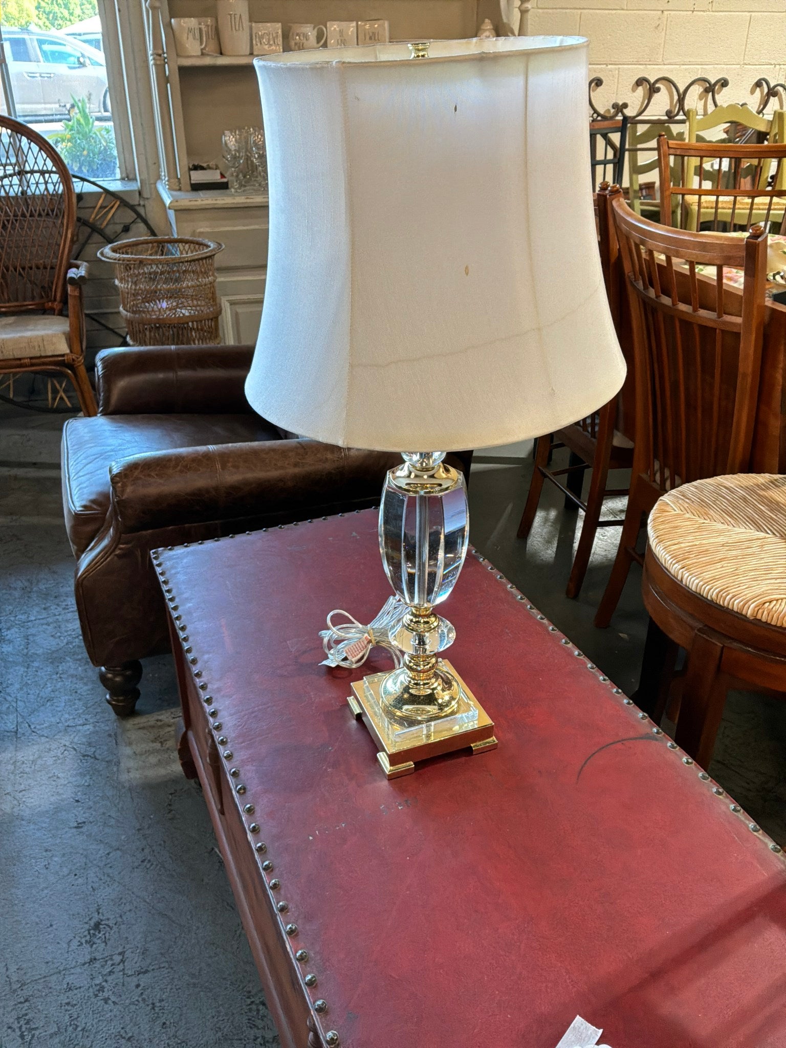 Gold and Crystal Lamp
