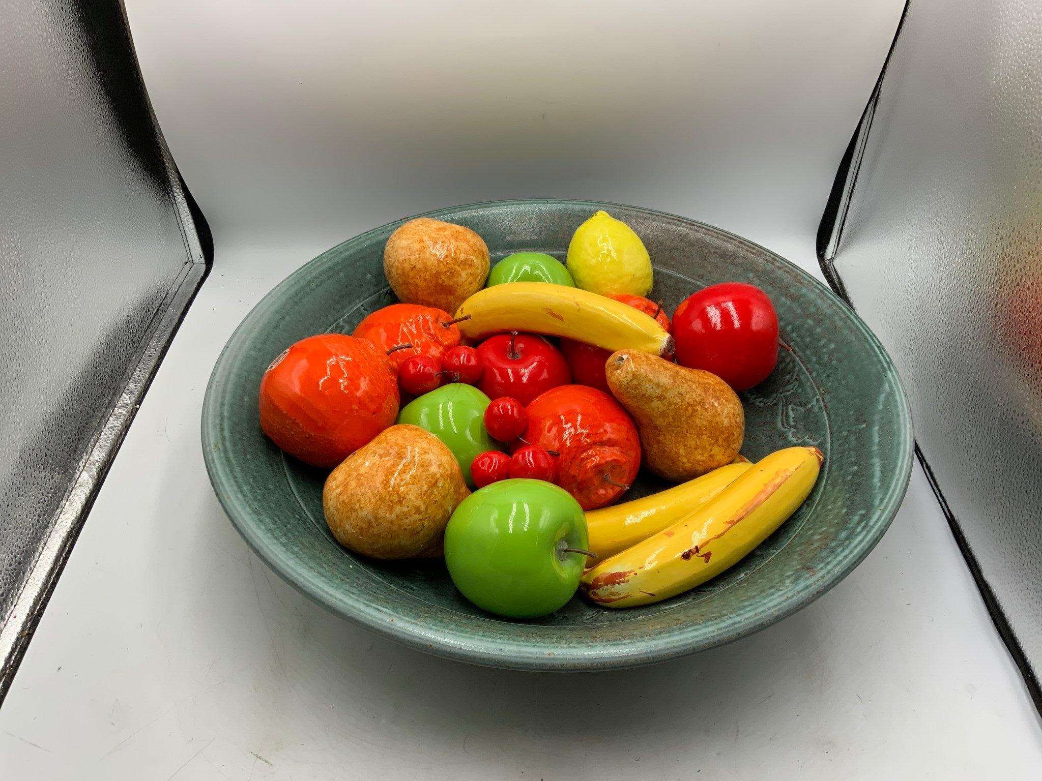 Large Pottery Bowl with Fruit