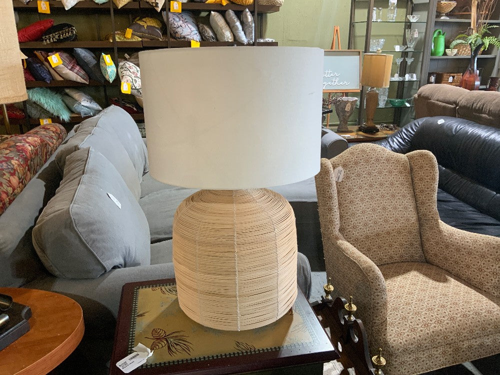 Wicker Lamp with Shade