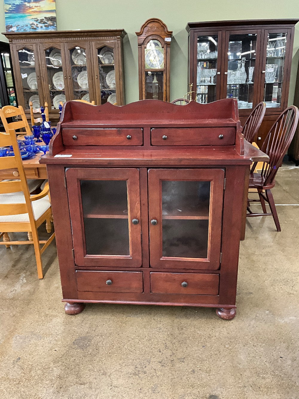 Attic Heirlooms By Broyhill red Cabinet