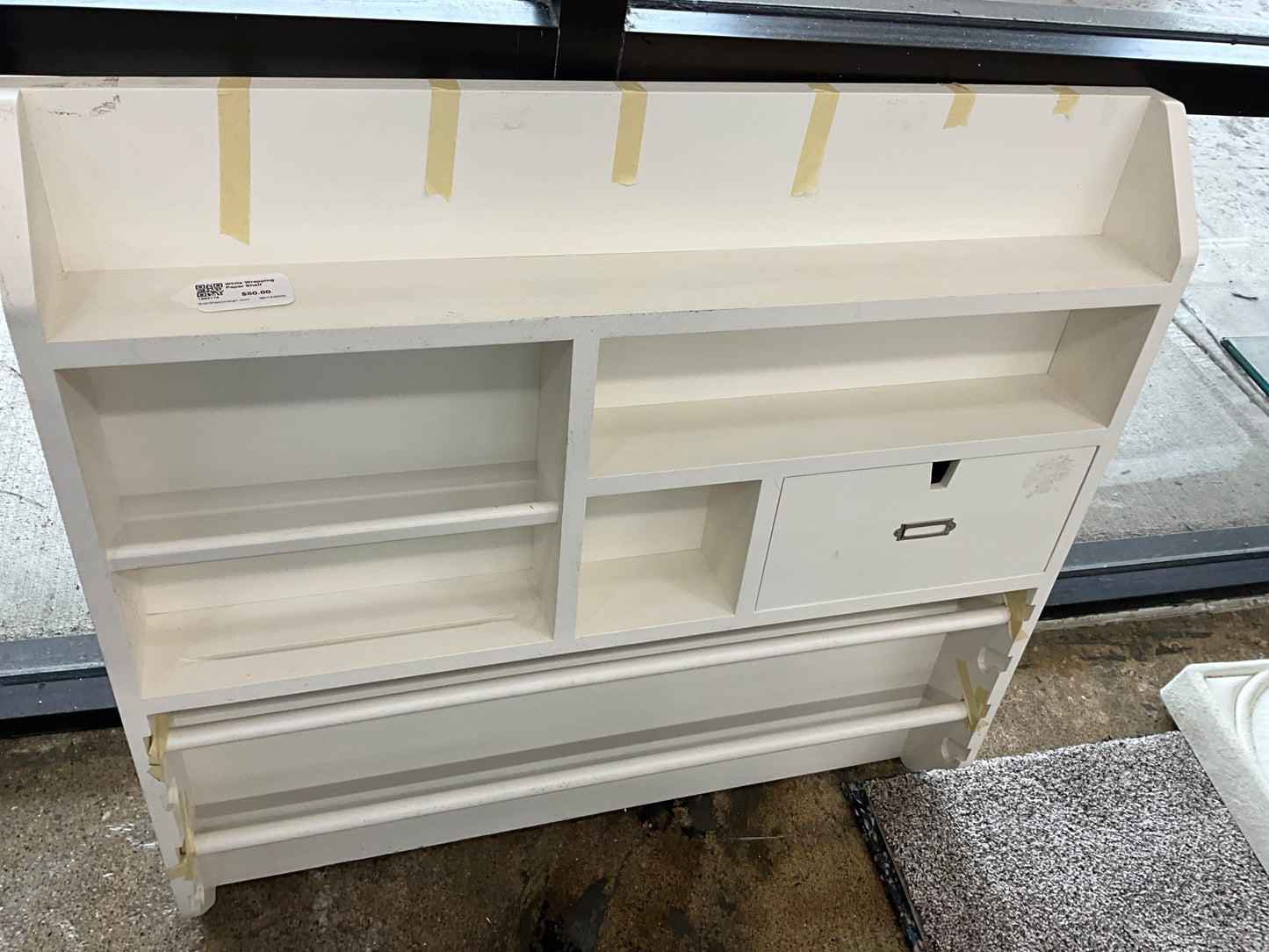 White Wrapping Paper Shelf