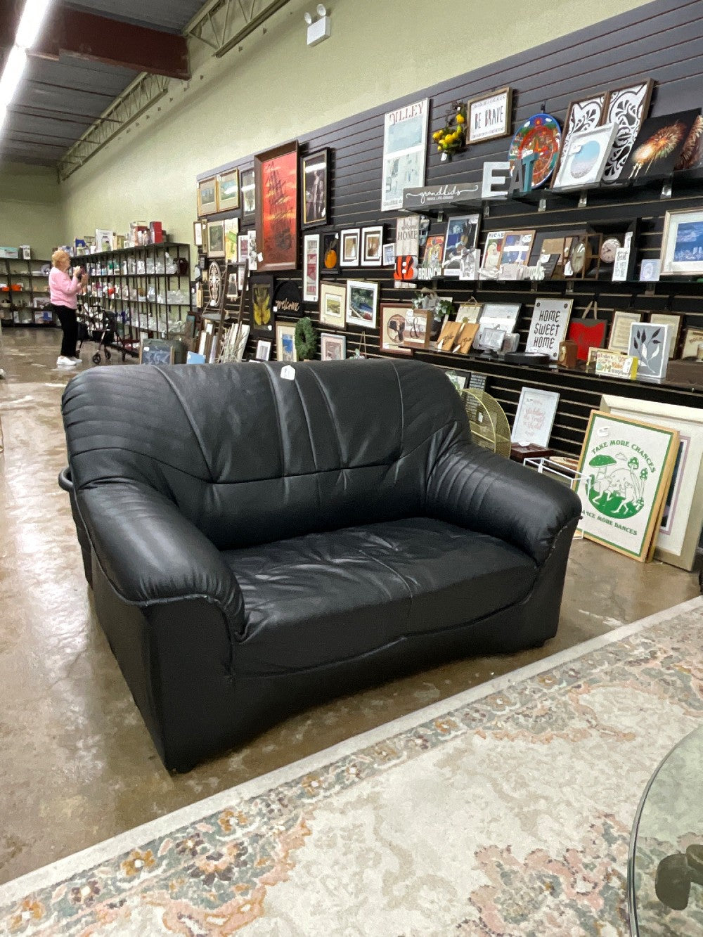 Black Leather Loveseat
