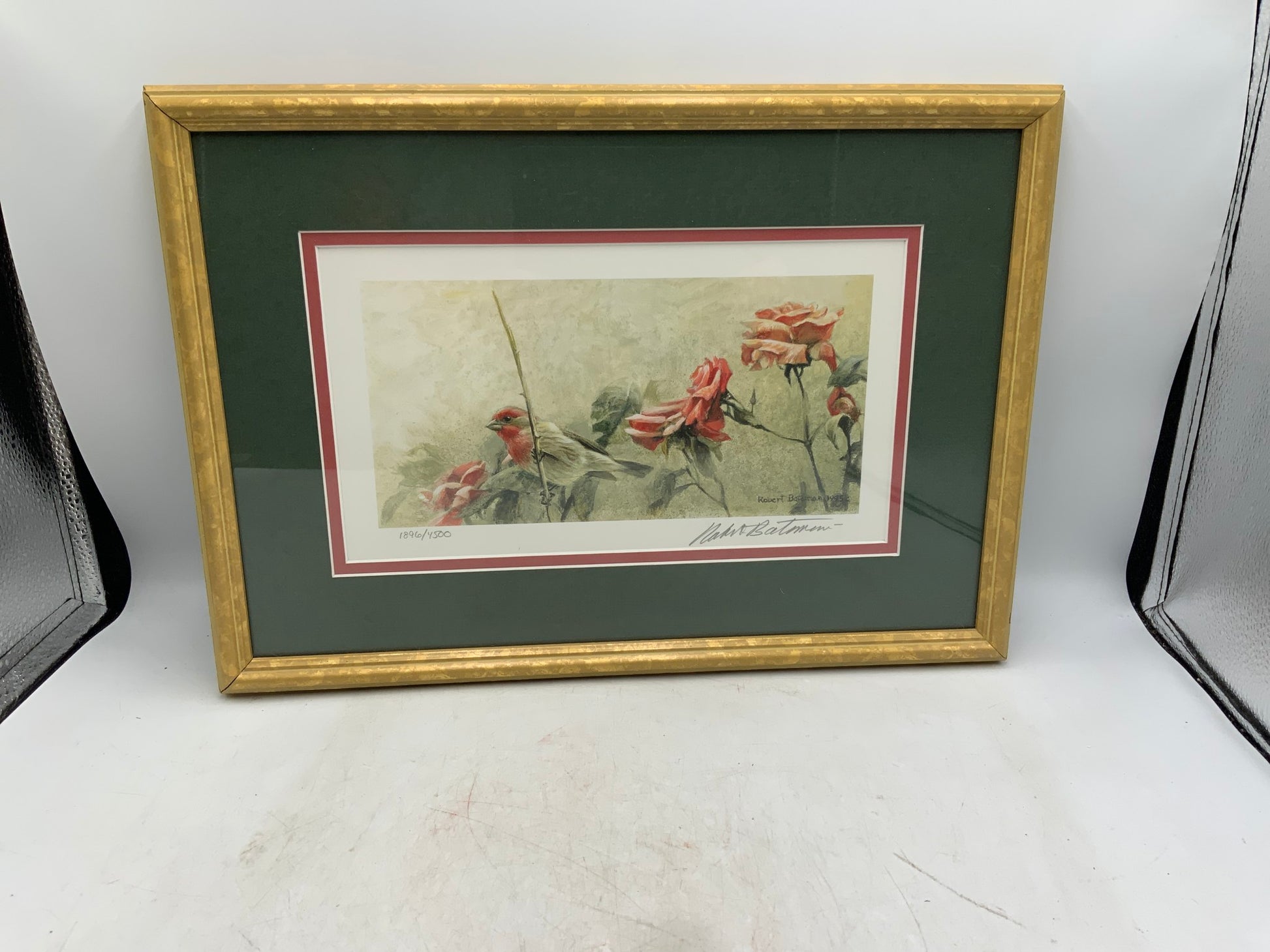 House Finch & Rose Signed Numbered Robert Bateman