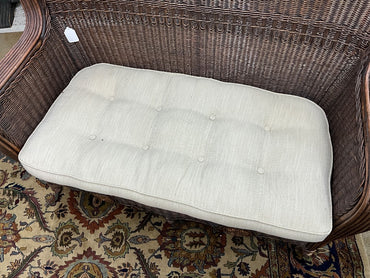 Brown Wicker Love Seat