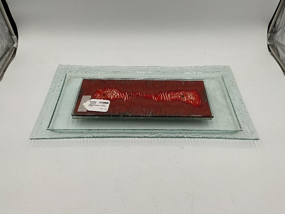 Glass Centerpiece W/ Glass Shards